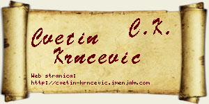 Cvetin Krnčević vizit kartica